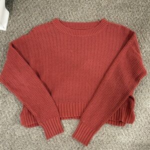 Aeropostale Brick Red Crew Neck Sweater